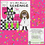 Girl All About Science - Geburtstagsfeier Einladung<br><div class="desc">Liebe sie Naturwissenschaften und hat ein wissenschaftliches Thema Geburtstagsparty? Sie Liebe dieser wissenschaftlichen Thema individuell anpassbare Geburtstagsparty Einladungen,  die eine Professorin in Labrador-Mantel,  Teströhren,  bunsen Brenner,  und Bereiche,  die Sie leicht mit Ihrem Party-Spezifikationen!</div>