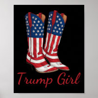 Girl American Flag Wahl Trump Girl Republican Cowg