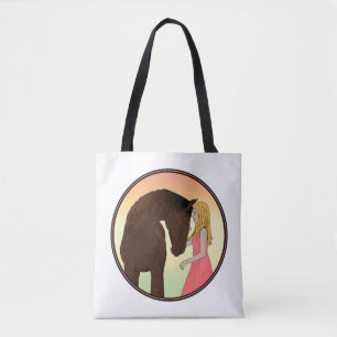 Girl and Pferde Pferdesportler Tasche