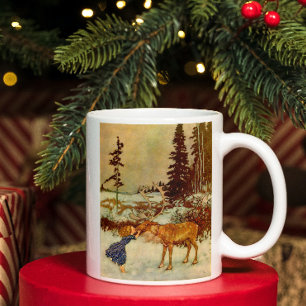 Girl and Reindeer Kaffeetasse