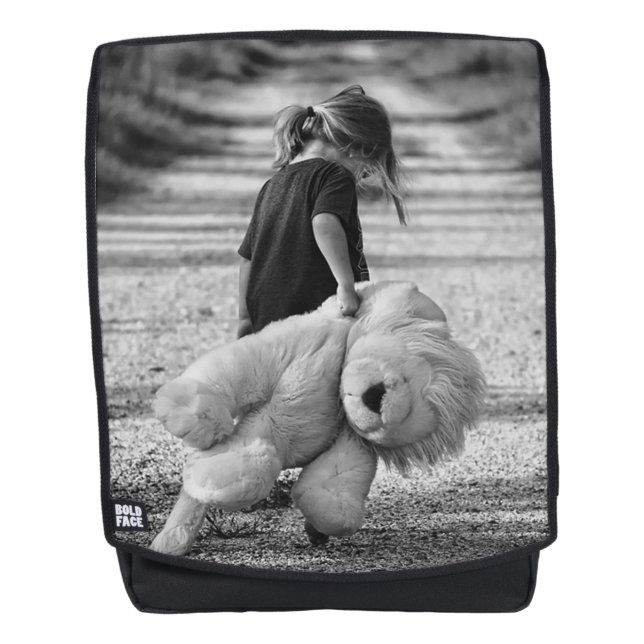 Girl and Teddy Bear Rucksack (Vorderseite)