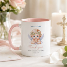 Girl Angel Taufe Christening Vielen Dank