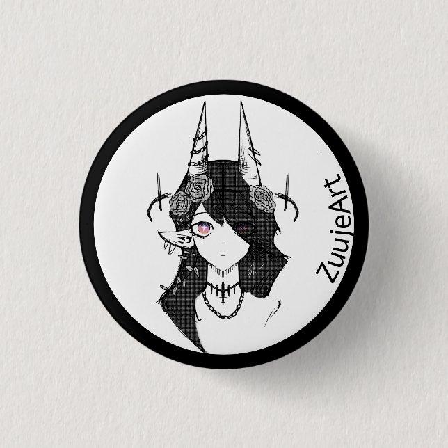 Girl anime button (Vorderseite)