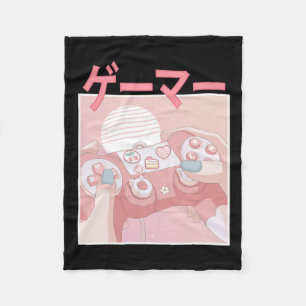Girl Anime Kawaii Gaming Niedliches Videospiel Fra Fleecedecke