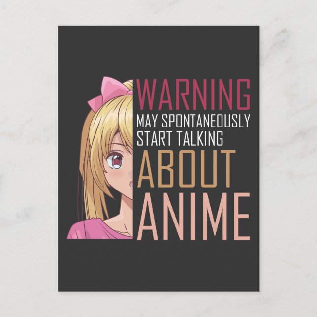 Girl Anime lover Manga Cosplay Fan Tee Postkarte (Vorderseite)