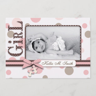 Girl Announcement Card Ankündigung