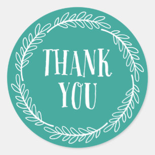 Girl Aquamarin Green Kranz Danke Stickers