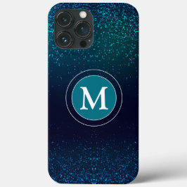 Girl-Aquamariner Glitzer Funkelnd Monogram Case-Mate iPhone Hülle