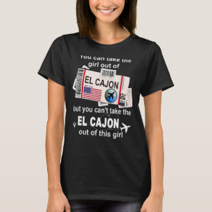 Girl aus El Cajon Boarding Pass Flight Ticket El T-Shirt