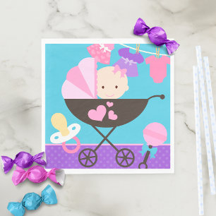 Girl Baby Doll Party Paper Napkins Serviette