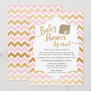 Girl Baby Dusche mit Versandbox Einladung