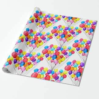 GIRL BABY DUSER | Rainbow BALLOON | Aquarell Geschenkpapier
