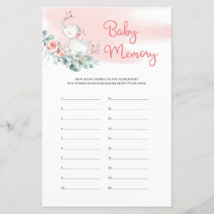 Girl Baby Elephant Eucalyptus Baby Memory-Spiel