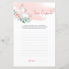 Girl Baby Elephant Eucalyptus wreath Time Kapsel