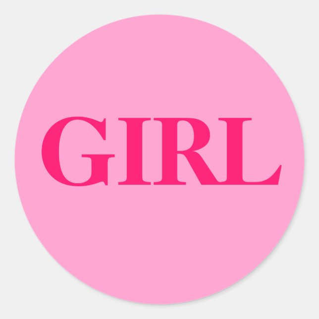 Girl - Baby Gender Reveal Party Game Sticker (Vorderseite)
