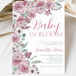 Girl Baby in Bloom Baby Shower Einladung