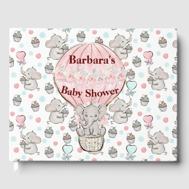 Girl Baby Shower Gästebuch (Vorderseite)