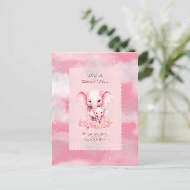 Girl Baby Shower Invitation (Debout devant)