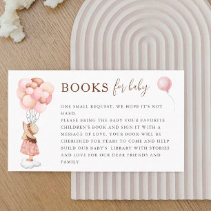 Girl Baby Shower mit Balloon Book for Baby Begleitkarte