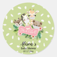 Girl Baby Shower | Niedliche Freunde von Safari