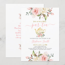 Girl Baby Shower Par-Tea Einladung