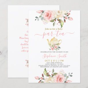 Girl Baby Shower Par-Tea Einladung