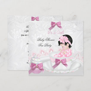 Girl Baby Shower Pink Baby Teacup Tee Party Einladung