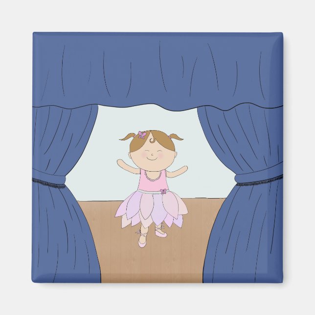 Girl ballerina magnet (Vorne)