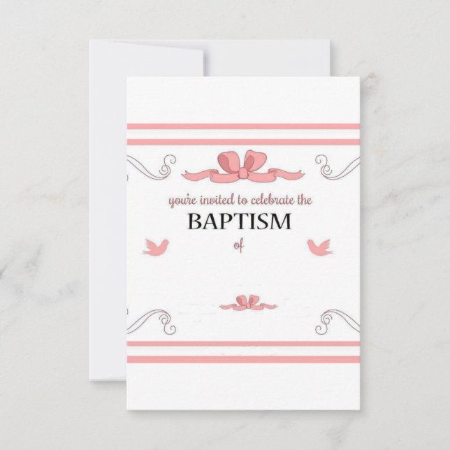 Girl Baptisse Einladung (Vorderseite)