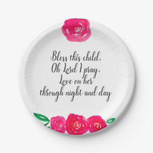 Girl Baptisse Pappteller