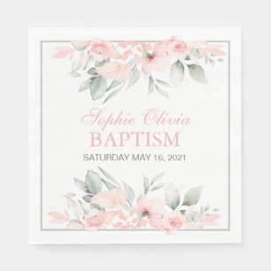 Girl Baptisse Personalisiertes Party Napkin Serviette