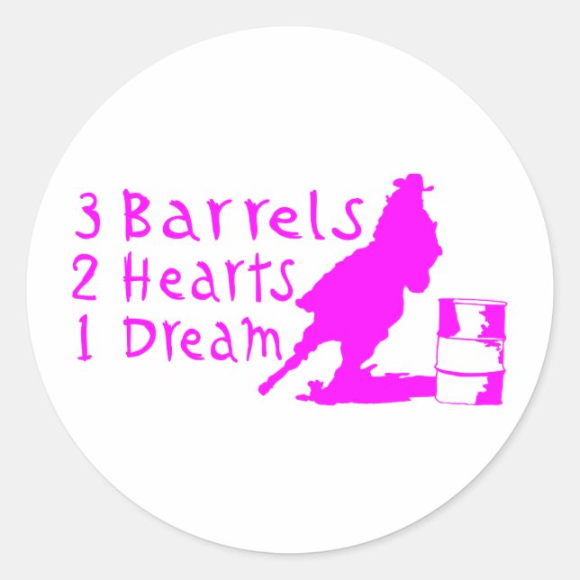 GIRL BARREL RACING RUNDER AUFKLEBER (Vorderseite)