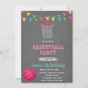 Girl-Basketball-Einladung Einladung