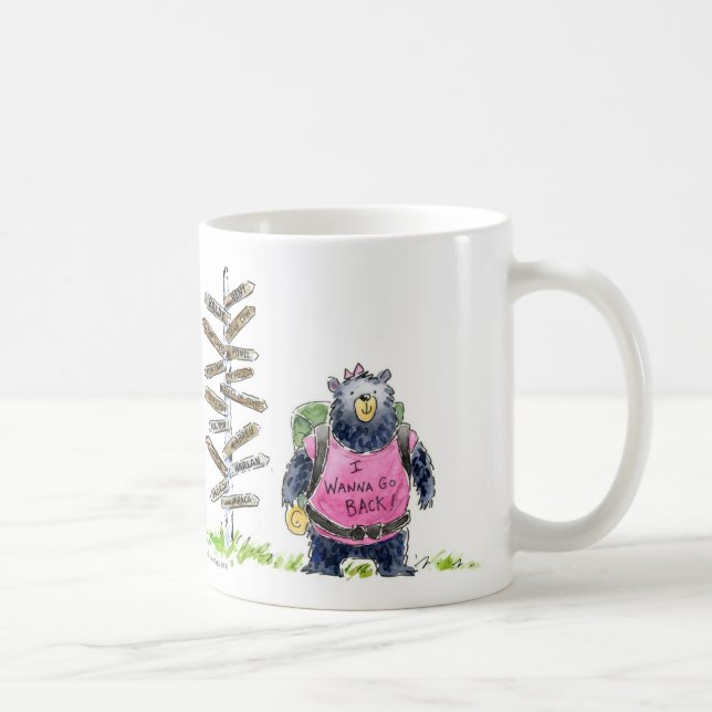 "Girl Bear and Signpost" Philmont Women Ranger Tas Kaffeetasse (Rechts)