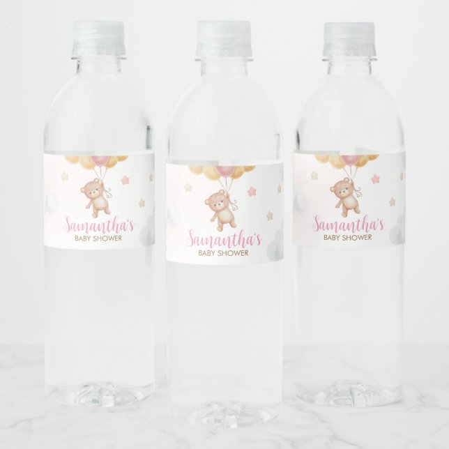 Girl Bear Bear Bearly Wait Baby Dusche (Flaschen)