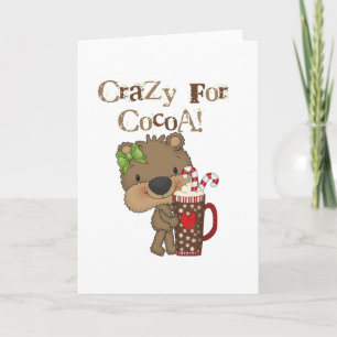 Girl Bear Crazy für Kakao Feiertagskarte