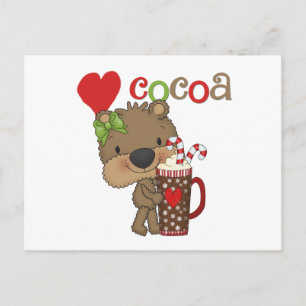 Girl Bear Kakao-Liebe Postkarte