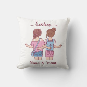Girl Besties Beste Freunde Personalisiert Kissen