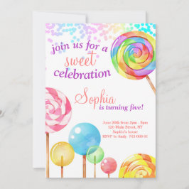 Girl Birthday Einladung Candy Sweet Celebration