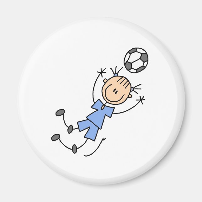 Girl Blue Soccer Uniform Magnet (Vorne)