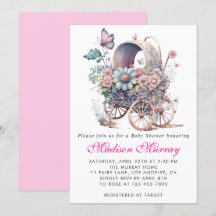 Girl Blush Pink Buggy Stroller Kinderdusche