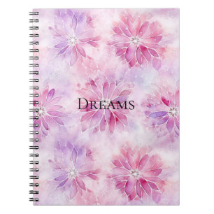 Girl Blush Pink Chic Lavender Floral Notizblock