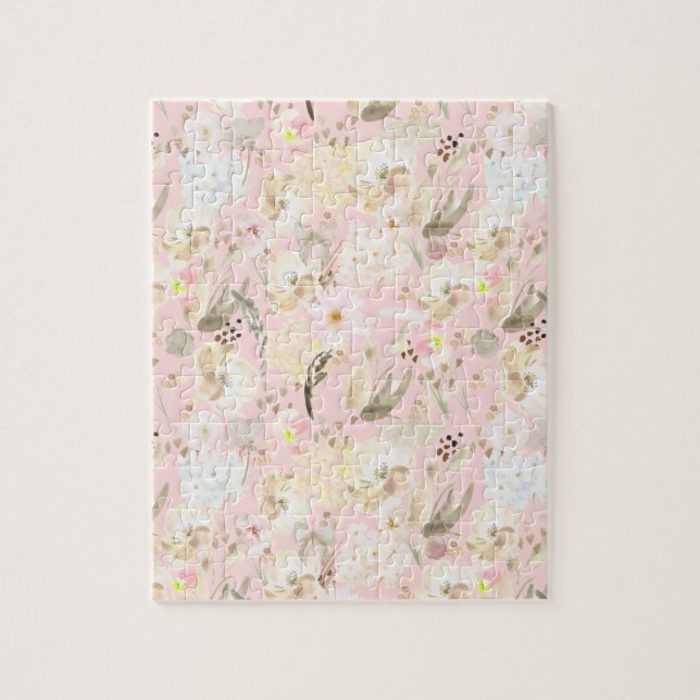 Girl Blush Pink Creme White Floral (Vertikal)
