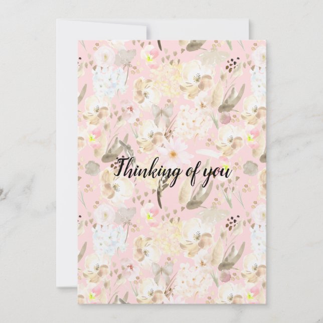 Girl Blush Pink Creme White Floral (Vorderseite)