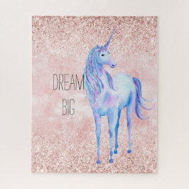 Girl Blush Pink Lila Wasserfarbe Einhorn Glitzer