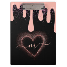 Girl Blush Pink Paint Tropfen Glitzer Mit Monogram