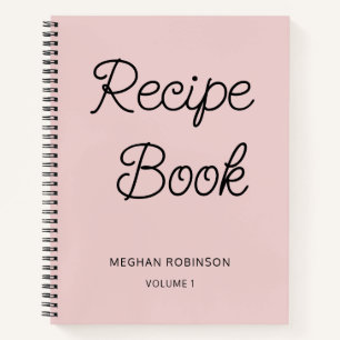 Girl Blush Pink Personalisiertes Kochbuch Rezept H Notizbuch