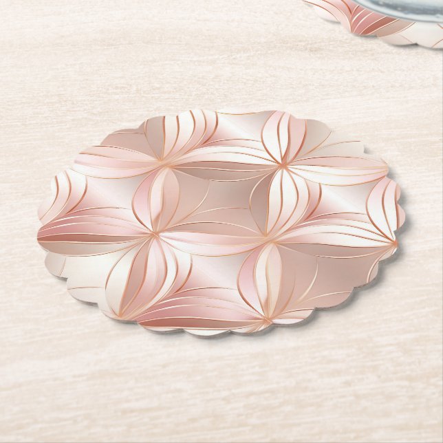 Girl Blush Pink Rose Gold Abstrakt Untersetzer (angewinkelt)