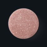 Girl Blush Pink Rose Gold Glitzer Button<br><div class="desc">Girly Blush Pink Rose Gold Glitzer Round Button.</div>