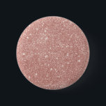 Girl Blush Pink Rose Gold Glitzer Button<br><div class="desc">Girly Blush Pink Rose Gold Glitzer Round Button.</div>